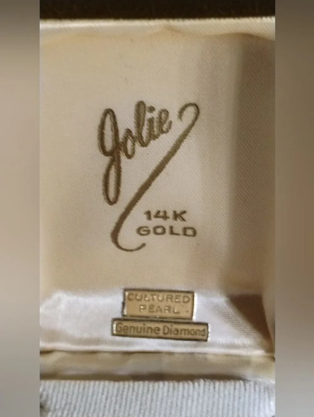 Vintage Jolie 14K Yellow Gold Genuine Diamond Open Heart Pendant Necklace 1.5g